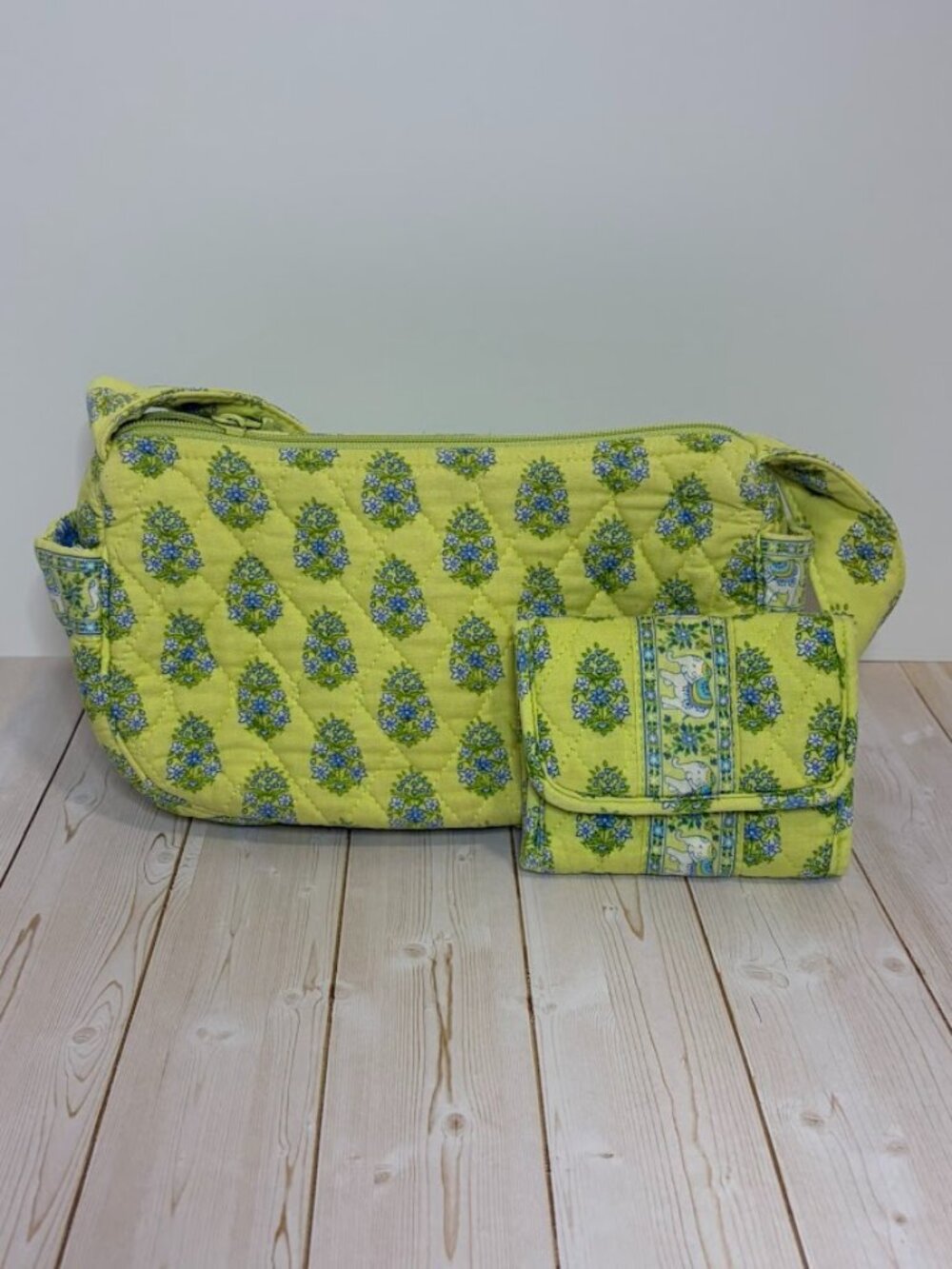 Vera Bradley Citrus Elephant Shoulder Bag & Wallet Set Retired Spring 2006